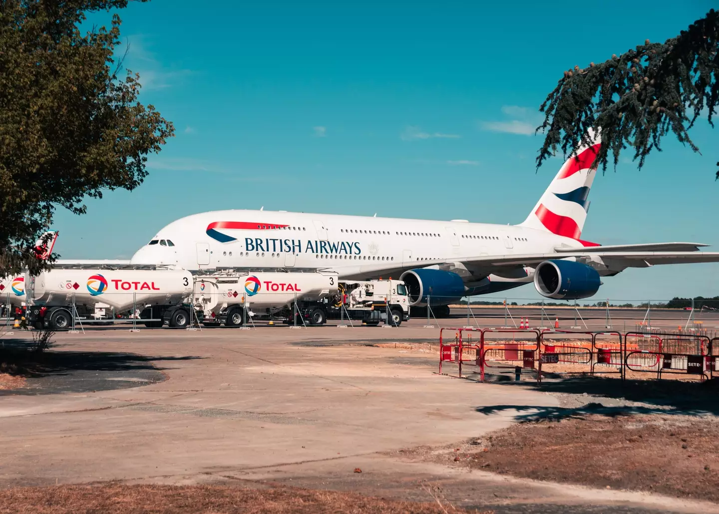 The British Airways flight was delayed for five hours.