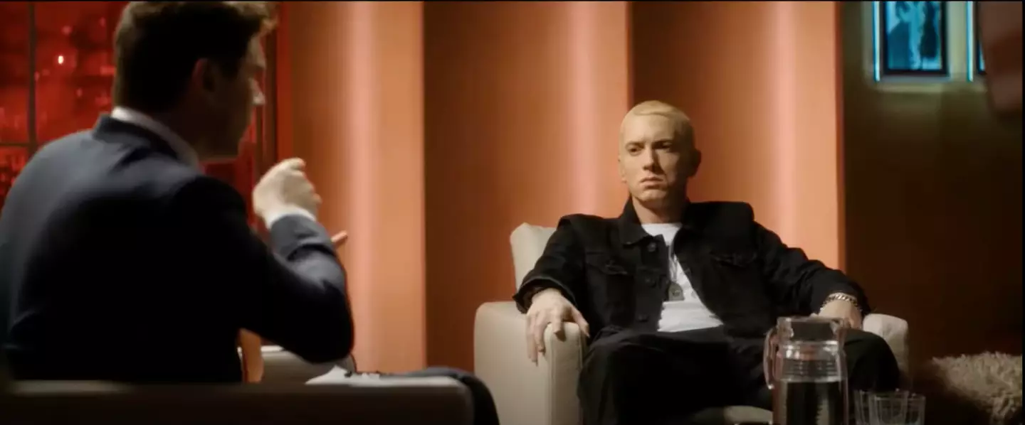 Eminem said Franco was 'f-cking funny' in the scene.