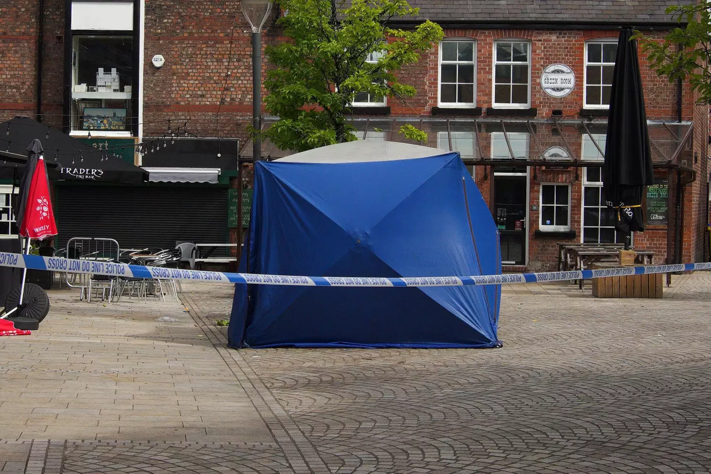 Police were called to Goose Green, Altrincham, after Rico Burton was killed.