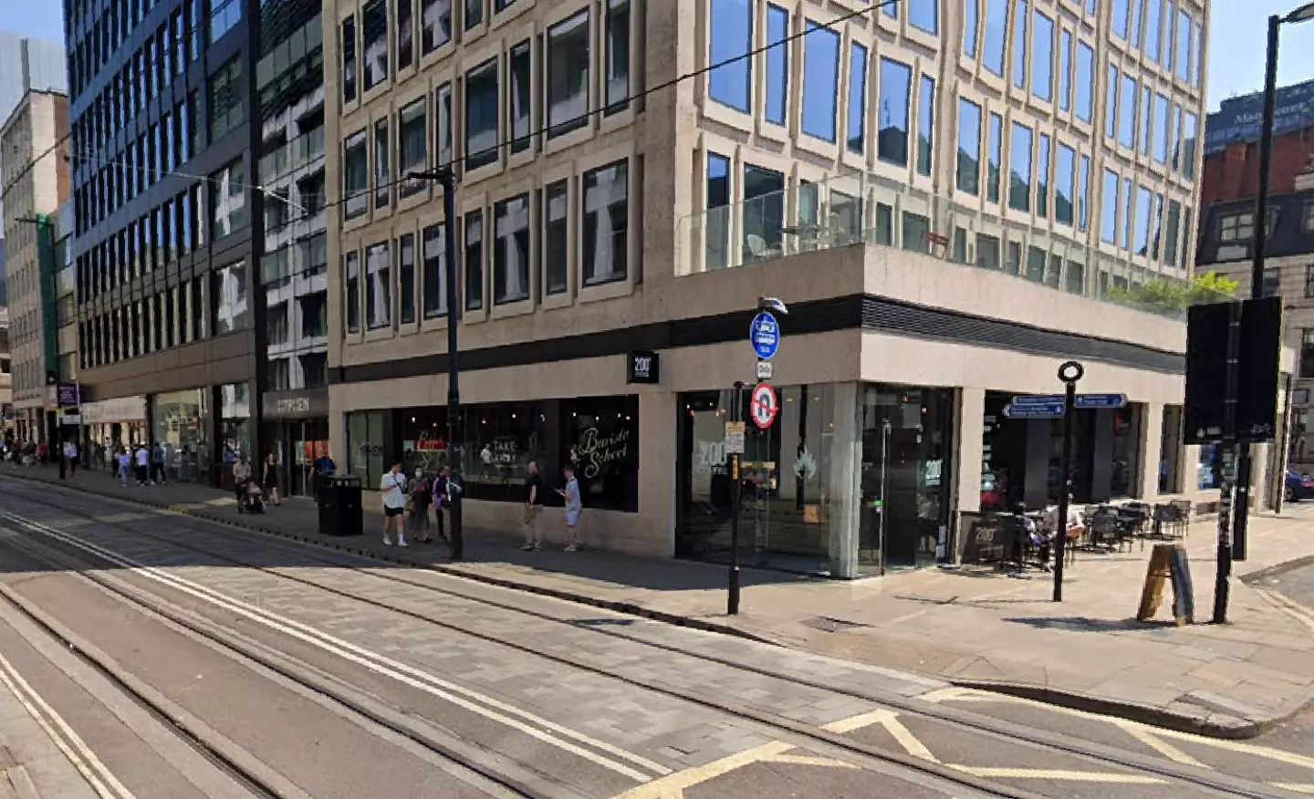 The incident occurred near St Peter's Square (Google Street View)