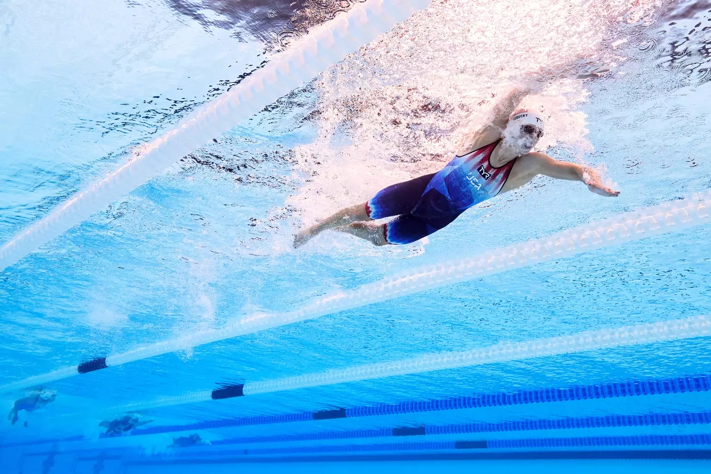 Ledecky loves an Olympic medal (Quinn Rooney/Getty Images)