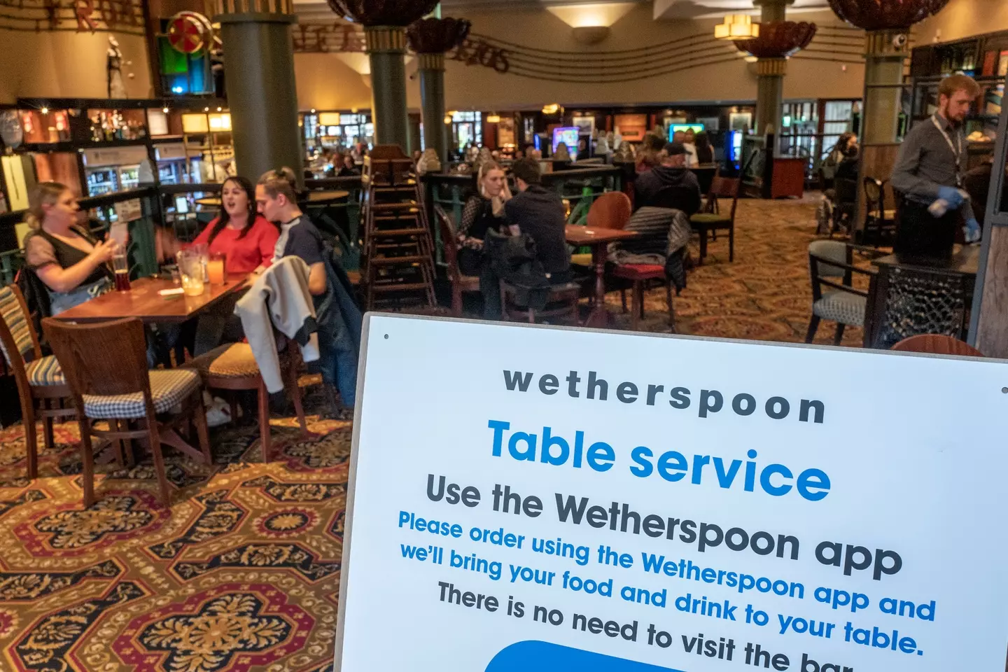 Wetherspoons are well known for their bold carpet choices.