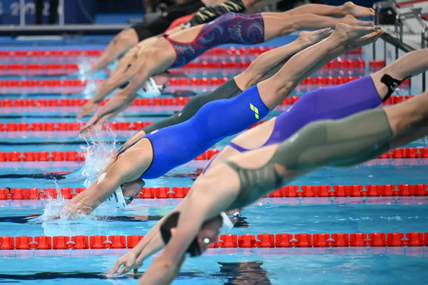 To verify their record-breaking achievement, swimmers strangely have to send it via fax. (ONATHAN NACKSTRAND/AFP via Getty Images)