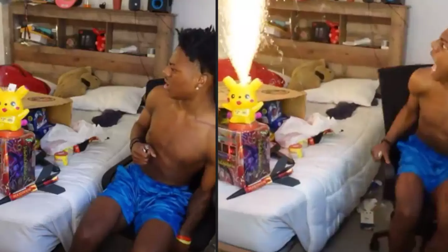 Streamer IShowSpeed Screams For Help After Setting Off Pokemon Firework In His Bedroom