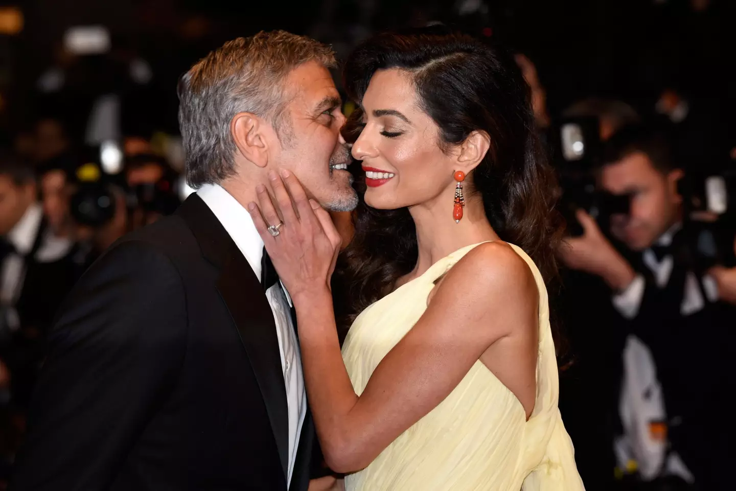 Clooney, who has been married to Amal since 2014, has vowed to stop kissing his female co-stars on screen (Clemens Bilan/Getty Images)