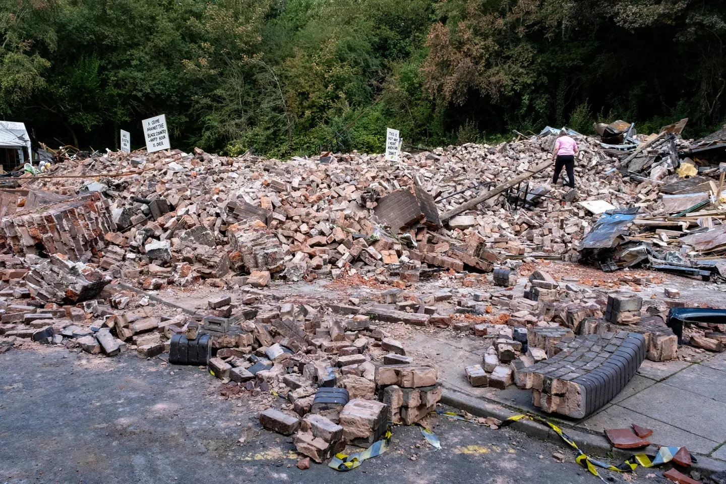 Bricks from the demolished pub are being sold off on Facebook.
