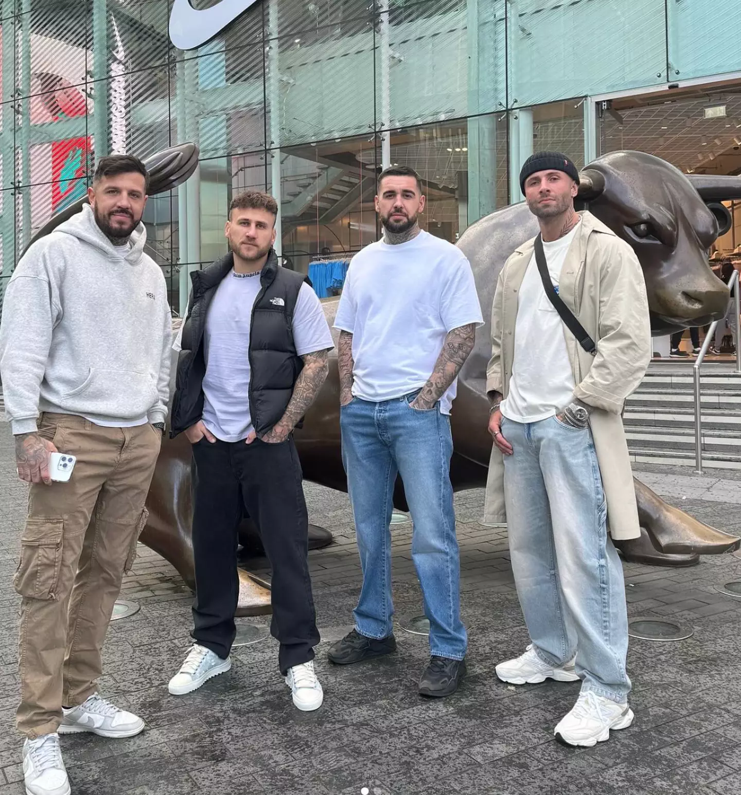 Bye Bye skinny jeans. (Instagram/fourladsinjeans)