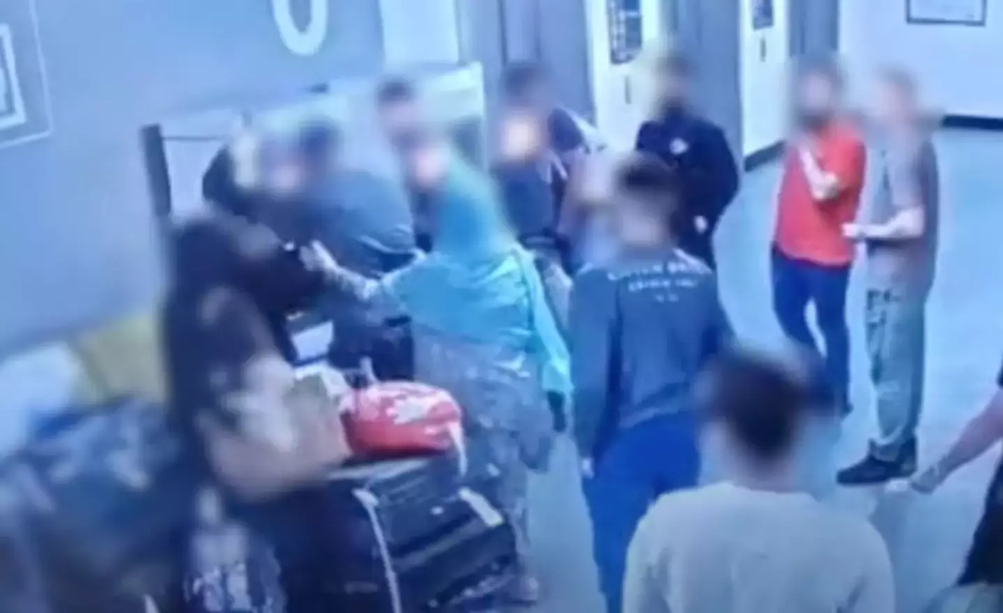 Footage of the incident at Manchester Airport began circulating on social media (MEN Media)