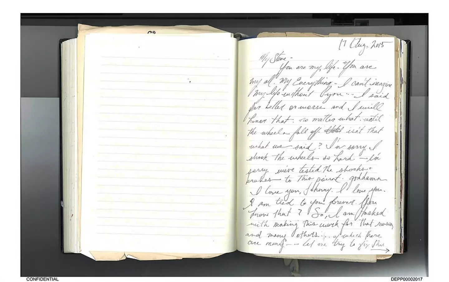Amber Heard wrote: "I have seen in you the true bones of friendship and respect but I still more than ever want to rip you apart, devour you and savor the taste."