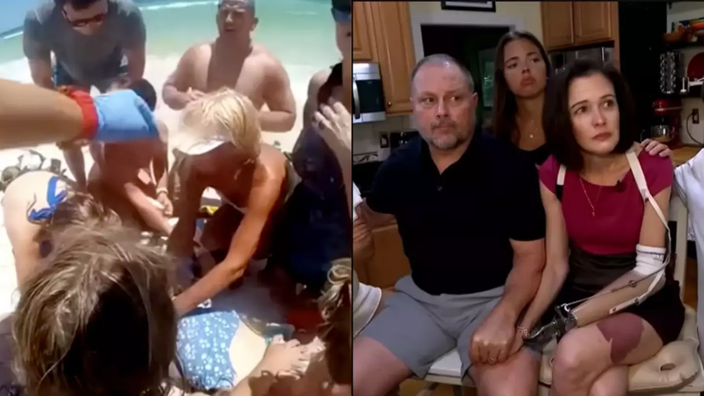Shark attack survivor described moment she saw 'dark mass' in water before it 'snapped her hand right off'