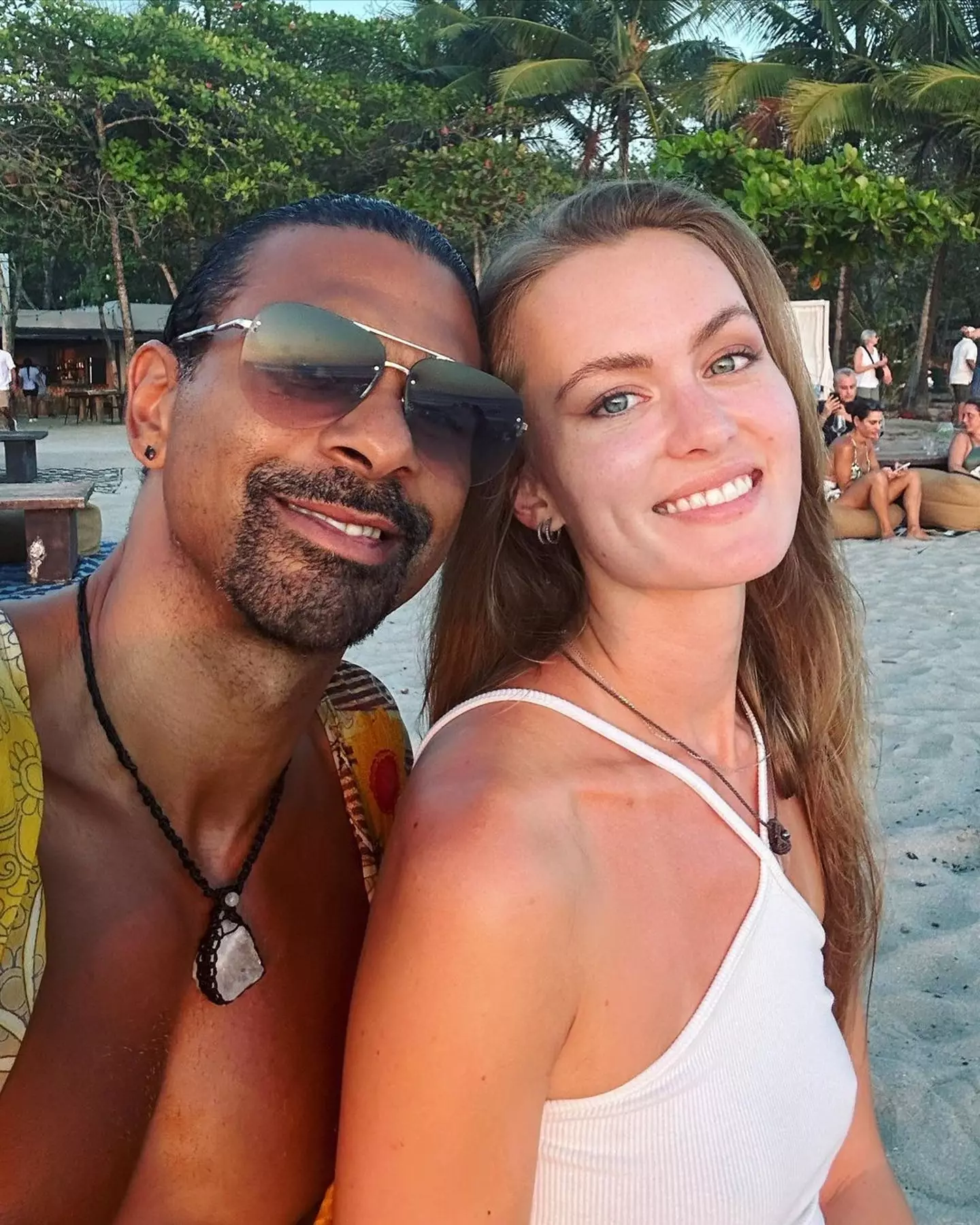 David Haye and girlfriend Sian Osborne.