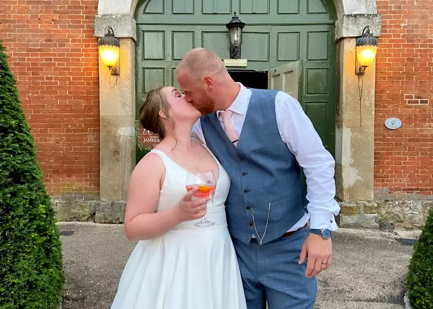 The happy couple on their big day.