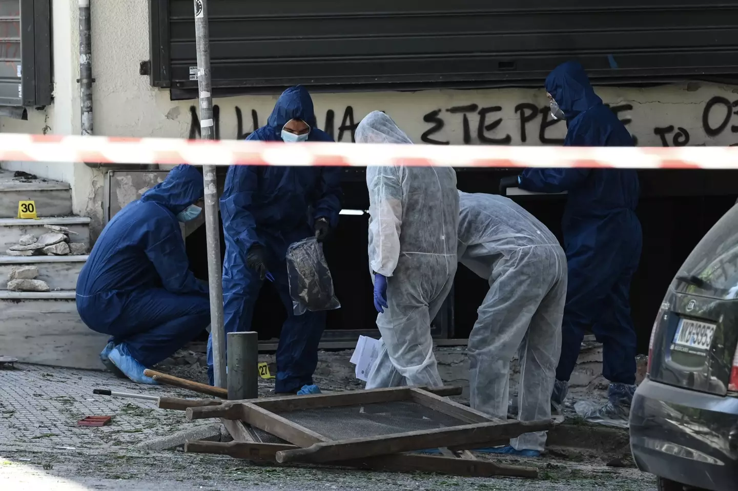 Police say they knew about the woman who died in the blast (SAKIS MITROLIDIS/AFP via Getty Images)