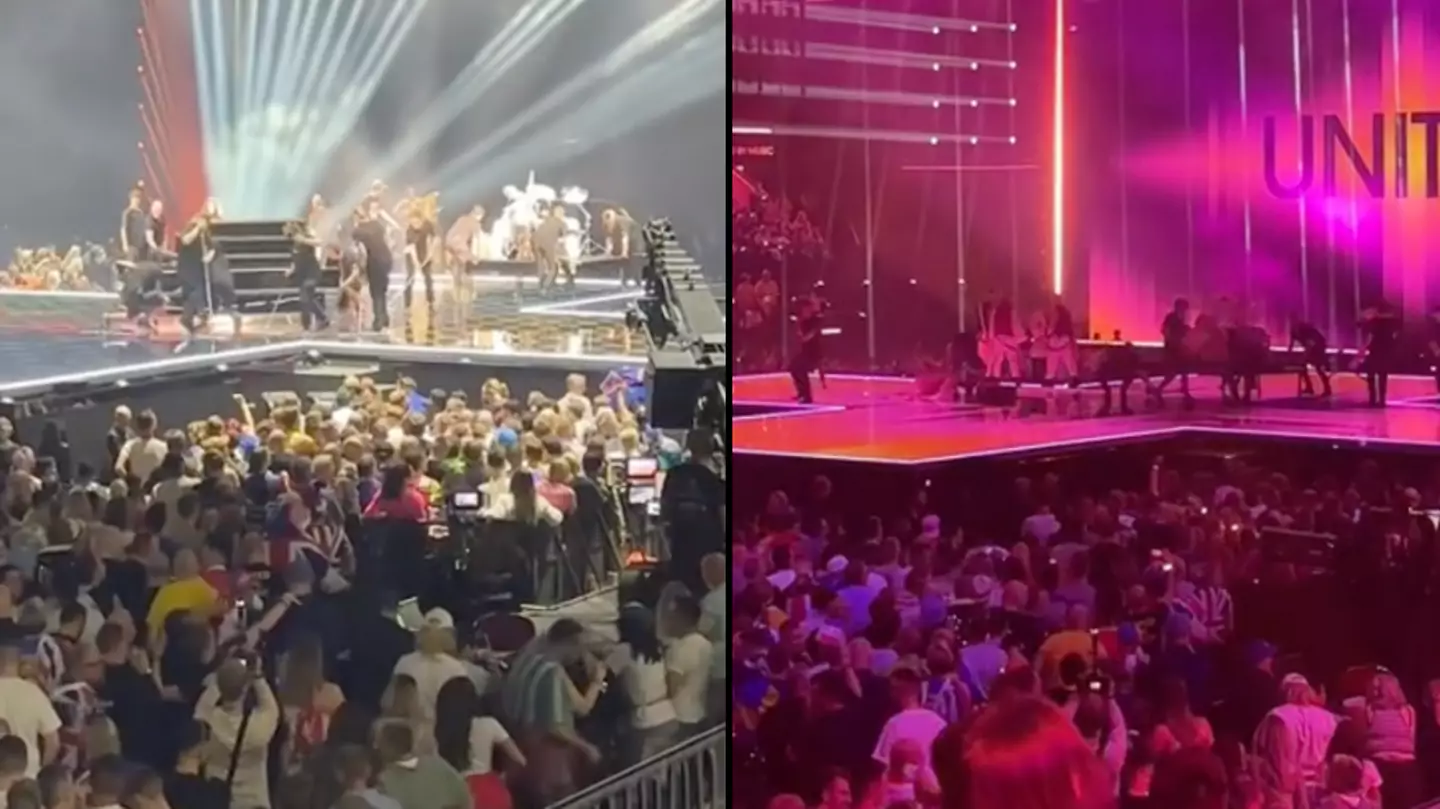 Behind the scenes footage shows incredibly chaotic Eurovision stage changes