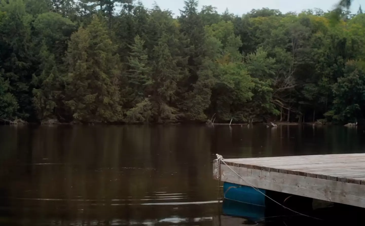 The lake scene that teases what is to come in the trailer In A Violent Nature.