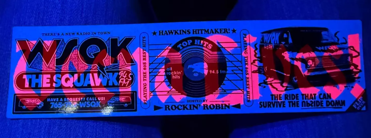 This official flashlight showing 'Vecna Lives' has been a key part of theories on it, but was released before season 5 (Netflix)