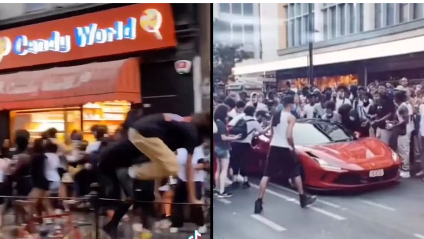 Shops looted, Ferrari jumped on and police assaulted as Friday night chaos ensues