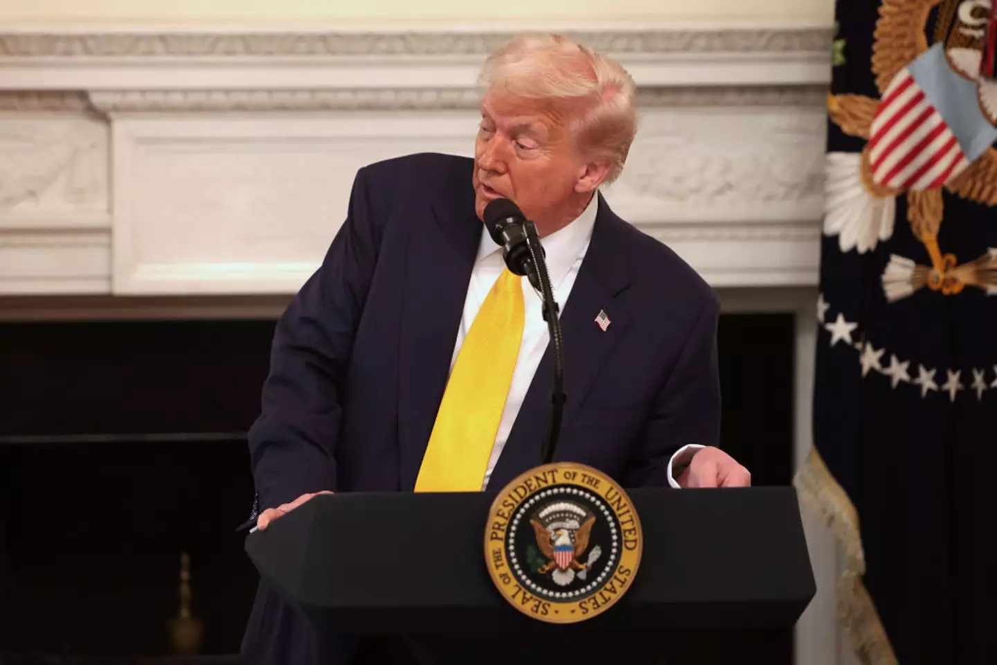 Donald Trump threatened the Democratic governor of Maine (Win McNamee/Getty Images)