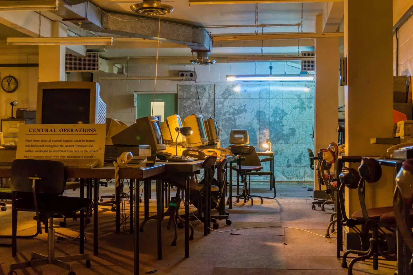 The Central Operations Room, where survivors of nuclear war would plan Britain's future.
