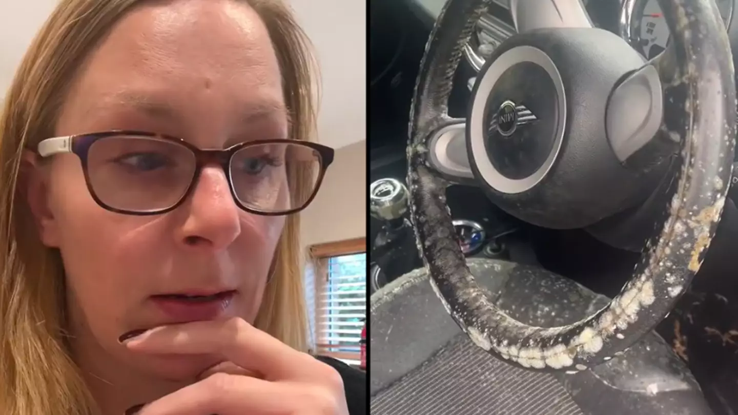 Woman disgusted after waking up to find car coated in layers of mould