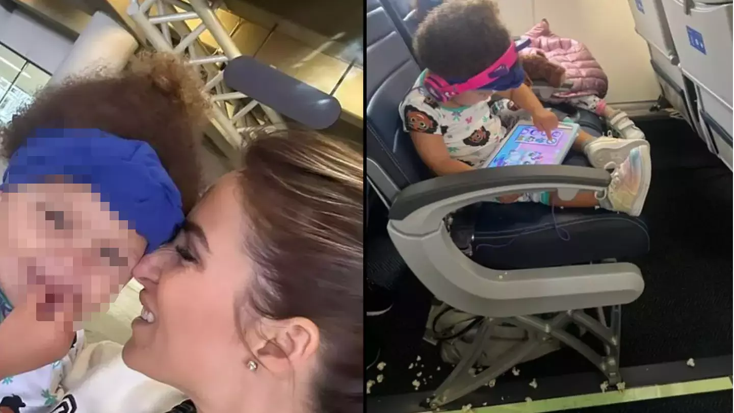 Humiliated pregnant mum forced to clean up kid's mess on hands and knees on flight