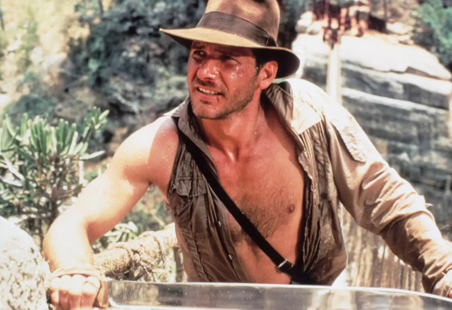 Harrison Ford appearing emotional when introducing the new film.