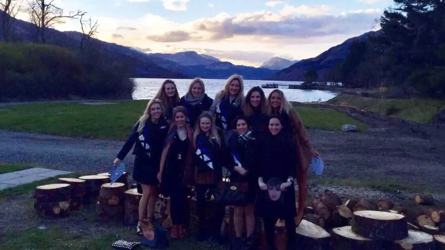 Hen party spotted terrifying detail after taking photos just seconds apart