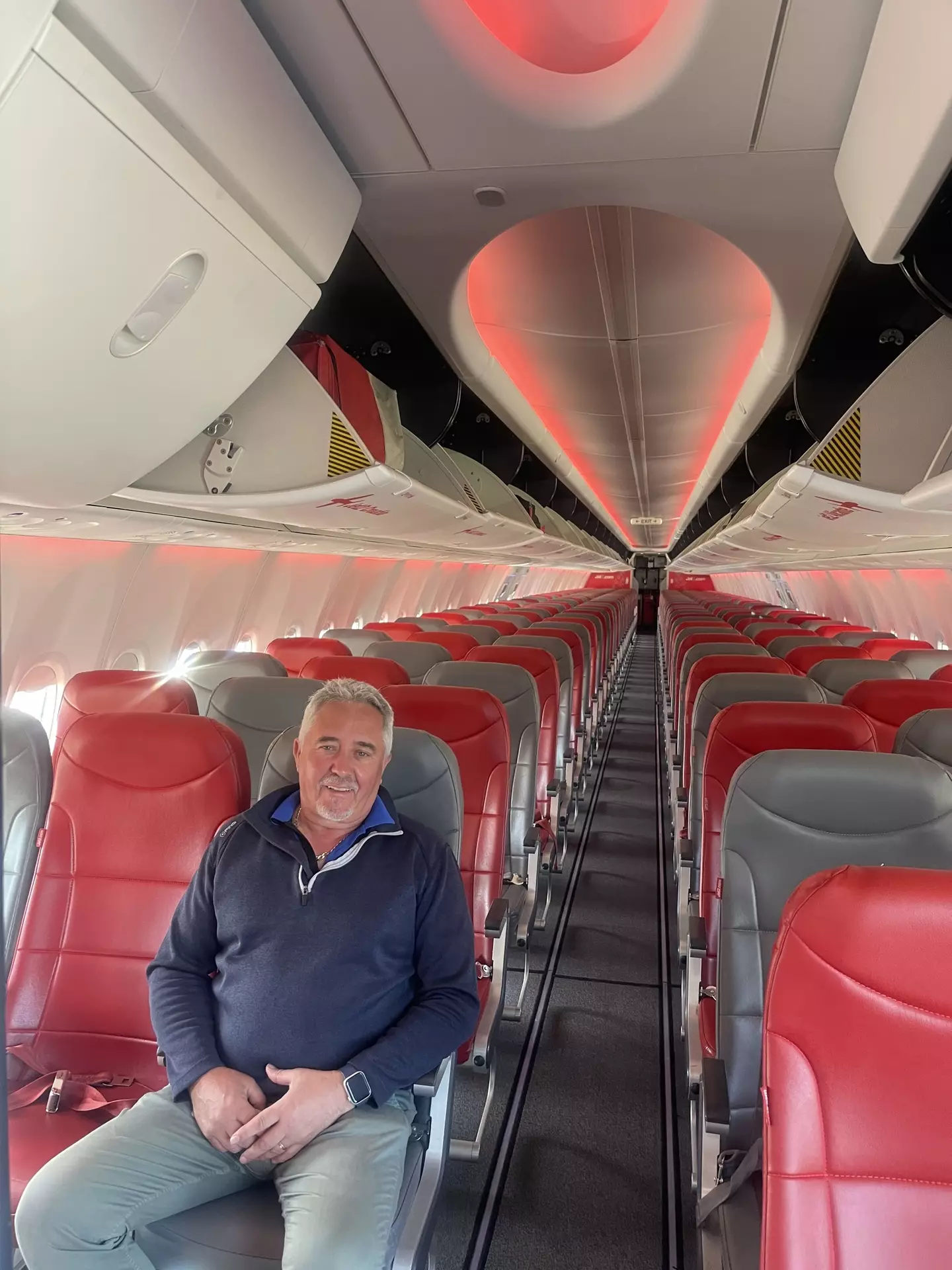 Paul was the only passenger on board his flight.