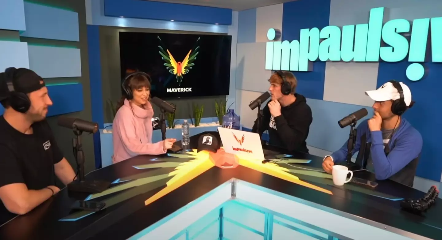 She appeared on Logan Paul's podcast in 2018 before making some videos with David Dobrik too (YouTube/Impaulsive)