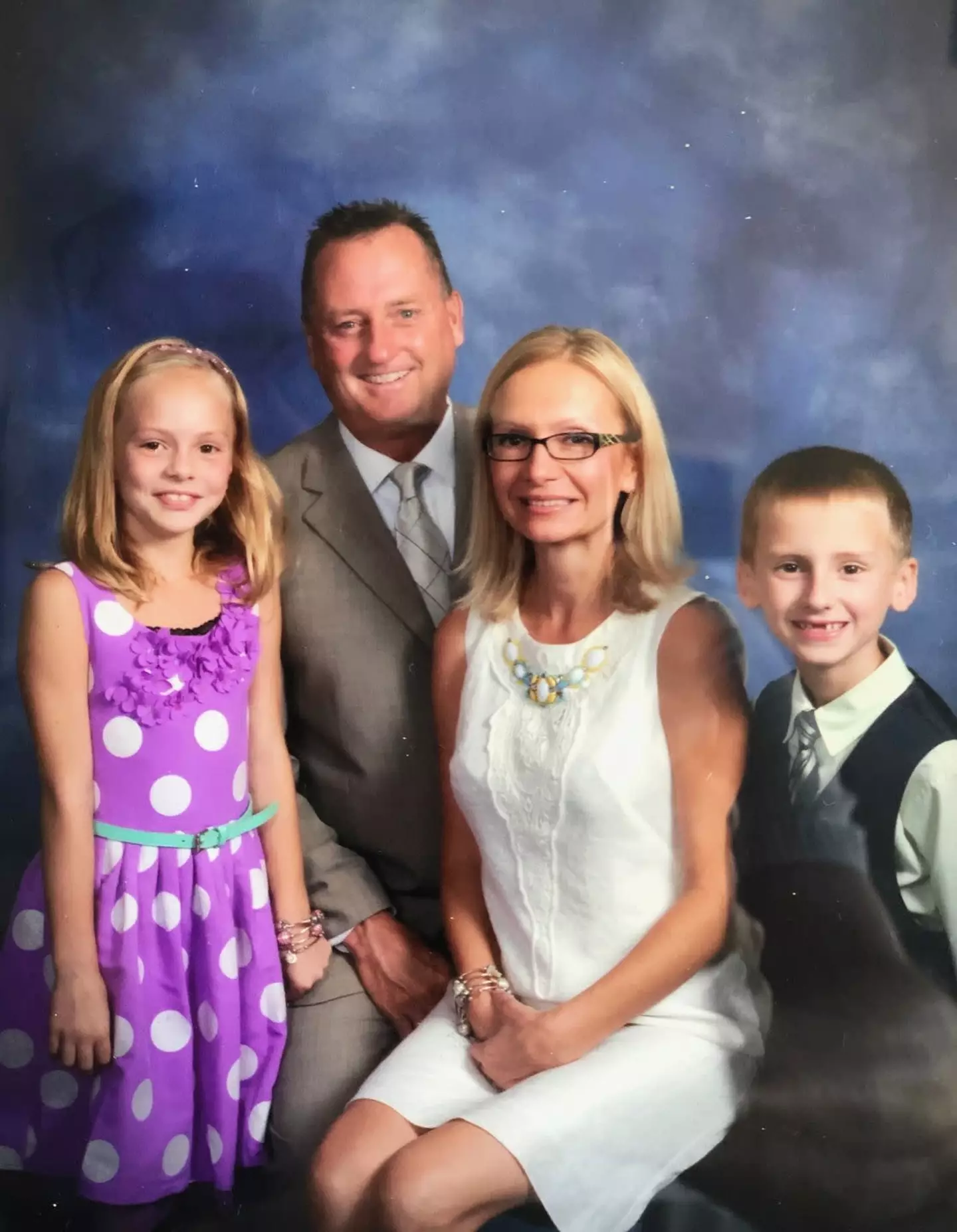 Maya with her family - parents Jack and Beata and brother Kyle.