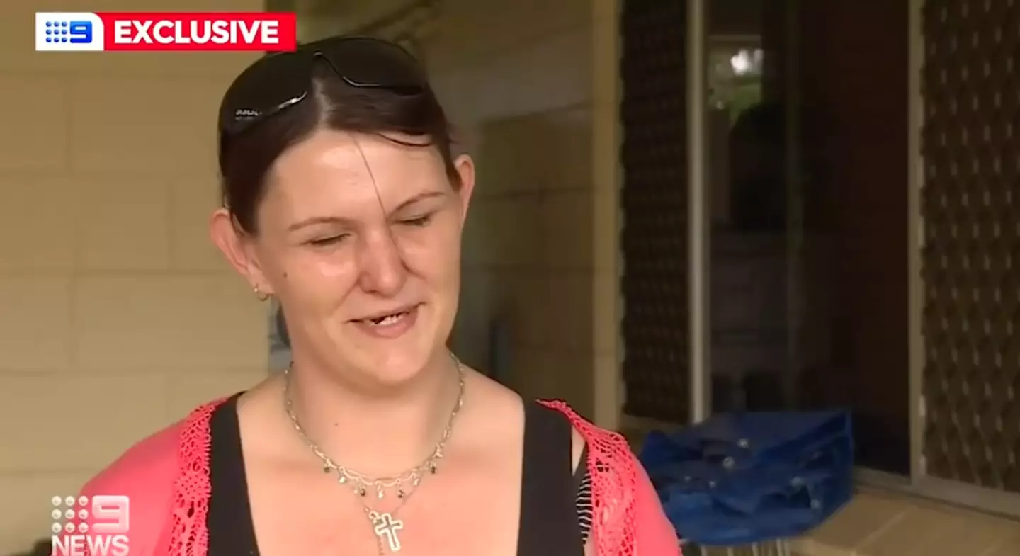The mum thought it was funny at first. (9News)