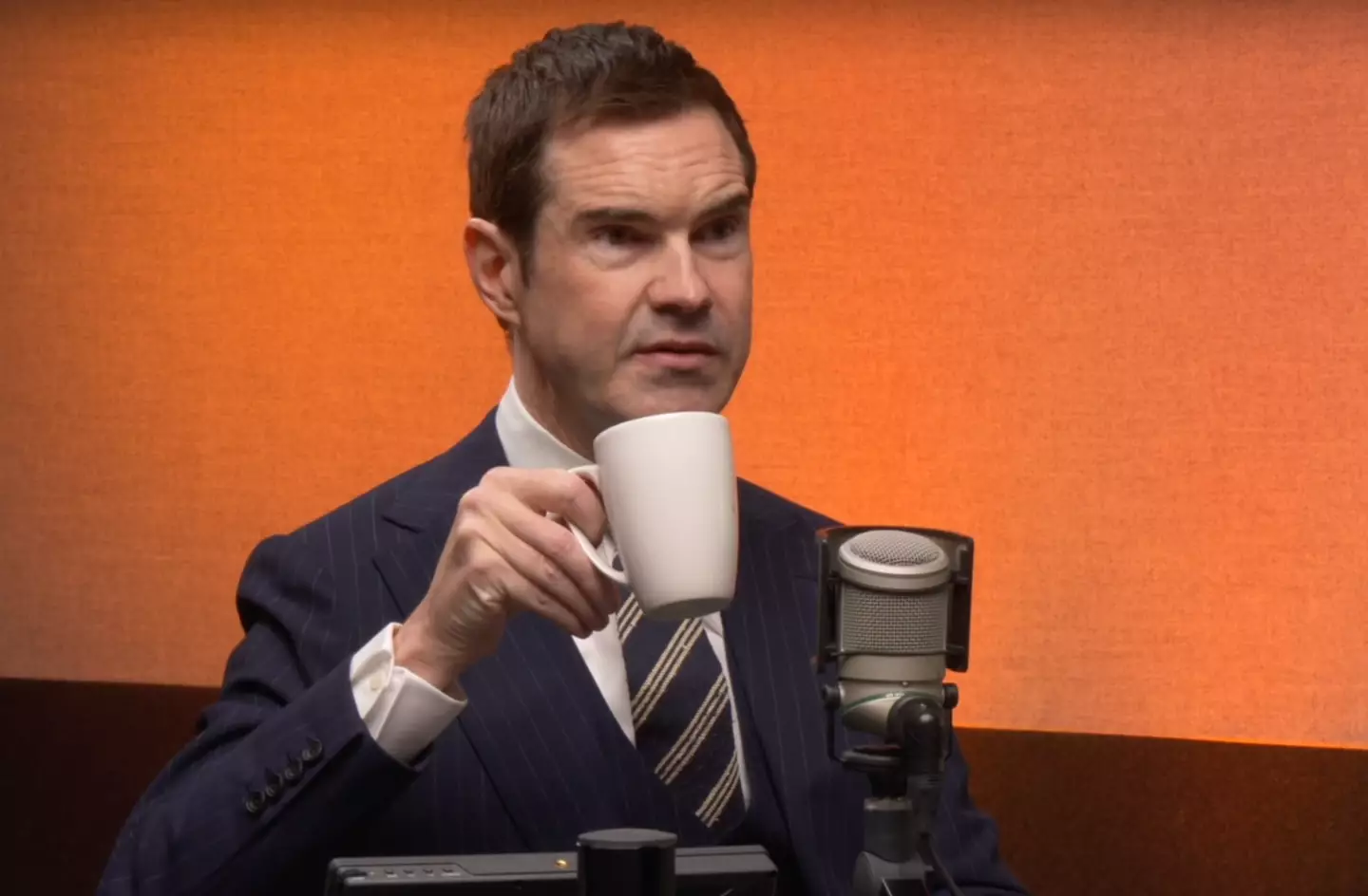Jimmy Carr spoke out about the controversy on a new podcast episode (Louis Theroux Podcast / Spotify)