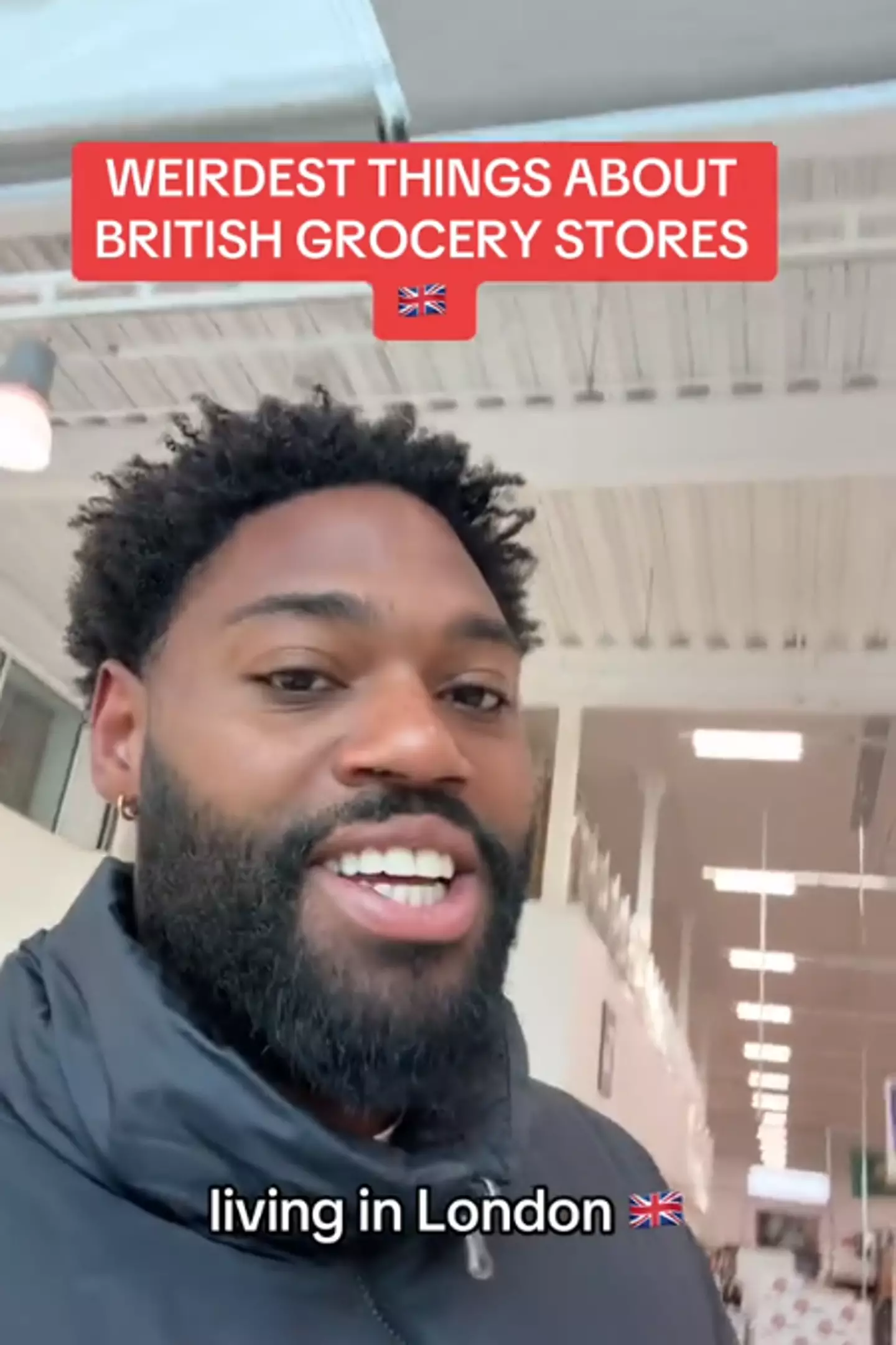 This American TikToker laid out the differences between American and British supermarkets (TikTok/@kjordy)