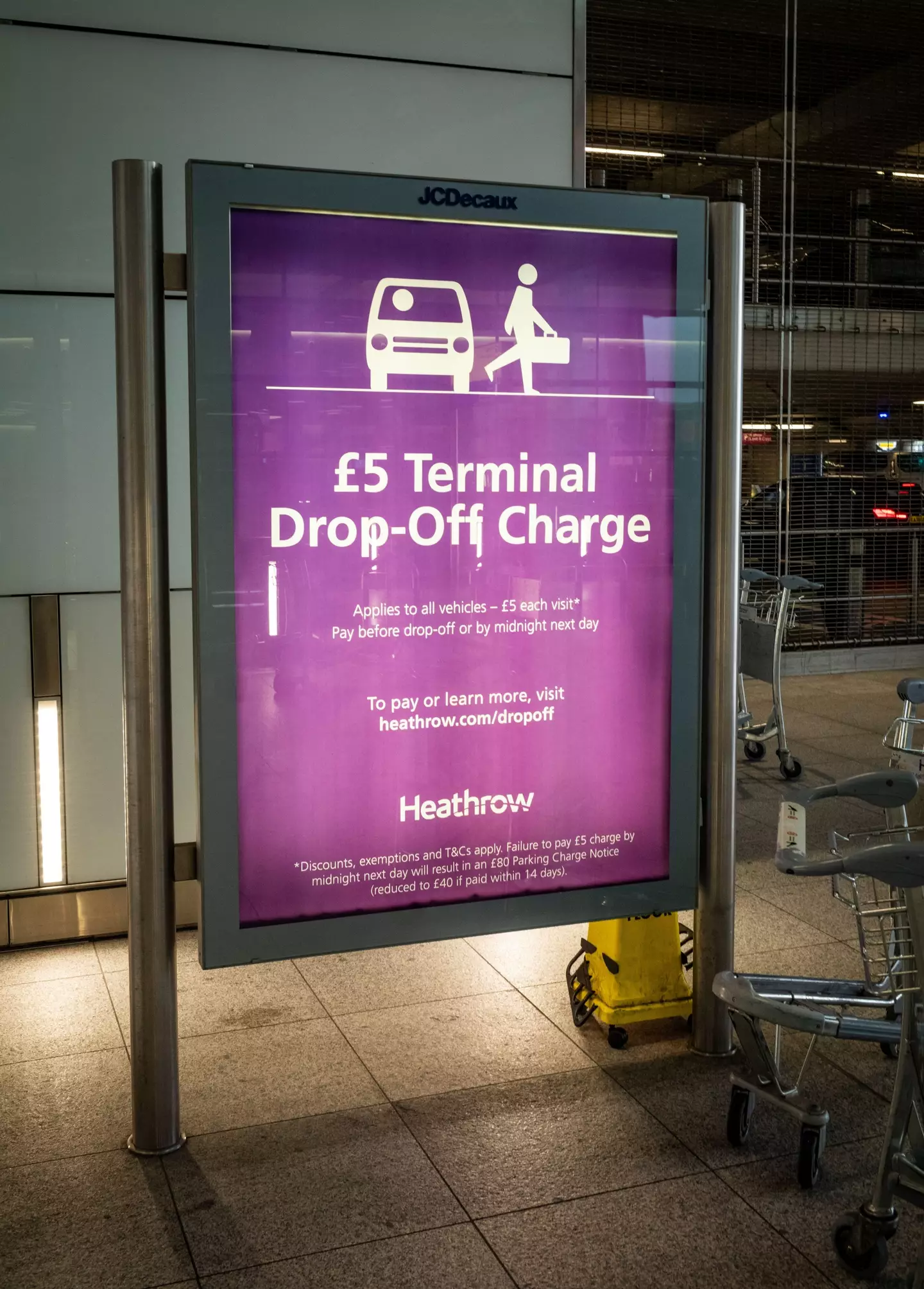 Airport drop-off prices are on the up.
