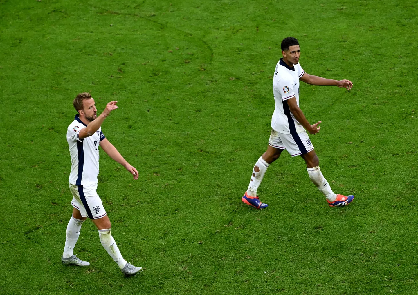 The gesture came after his late goal. (Shaun Botterill/Getty Images)