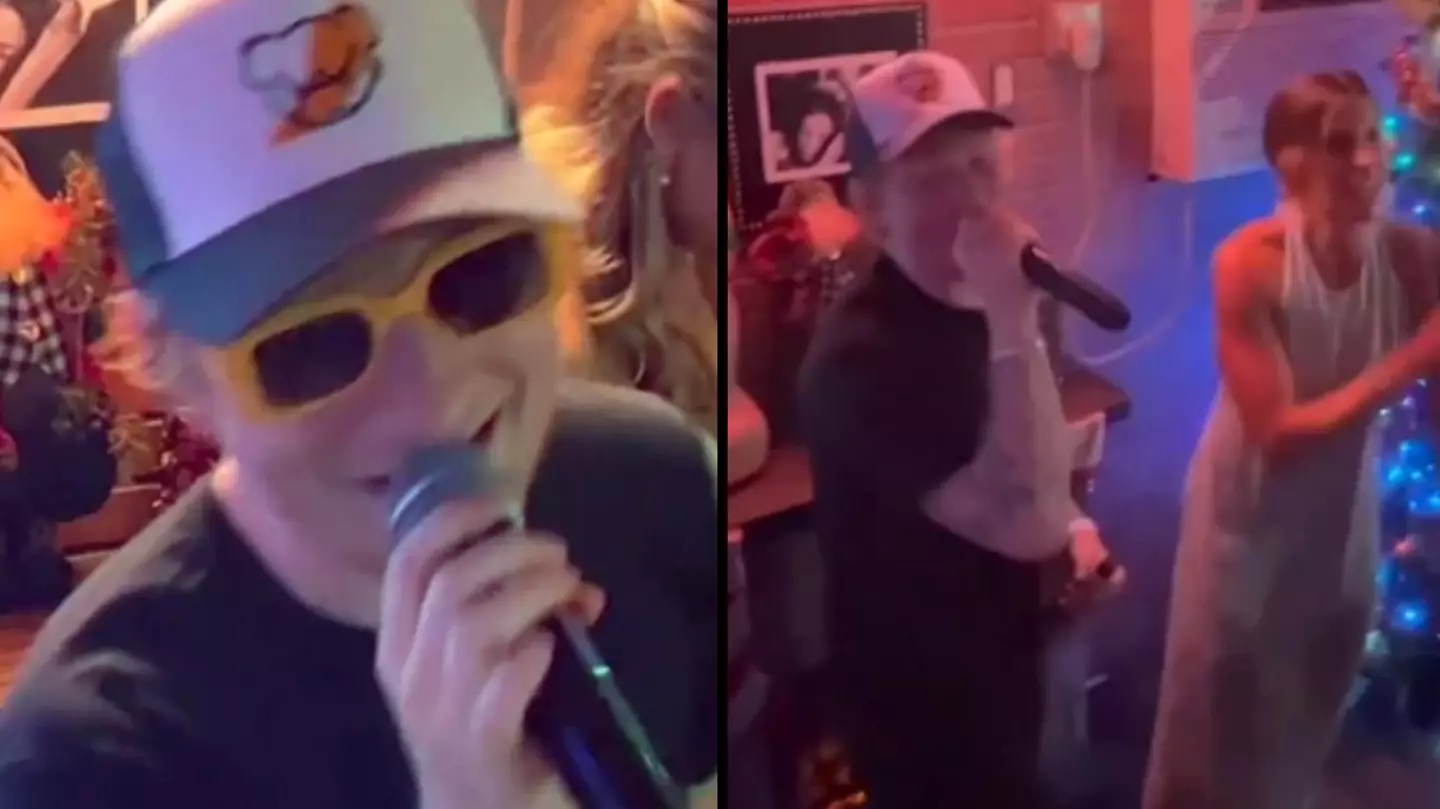 Ed Sheeran thrills newlywed couple with karaoke serenade as he shocks packed bar