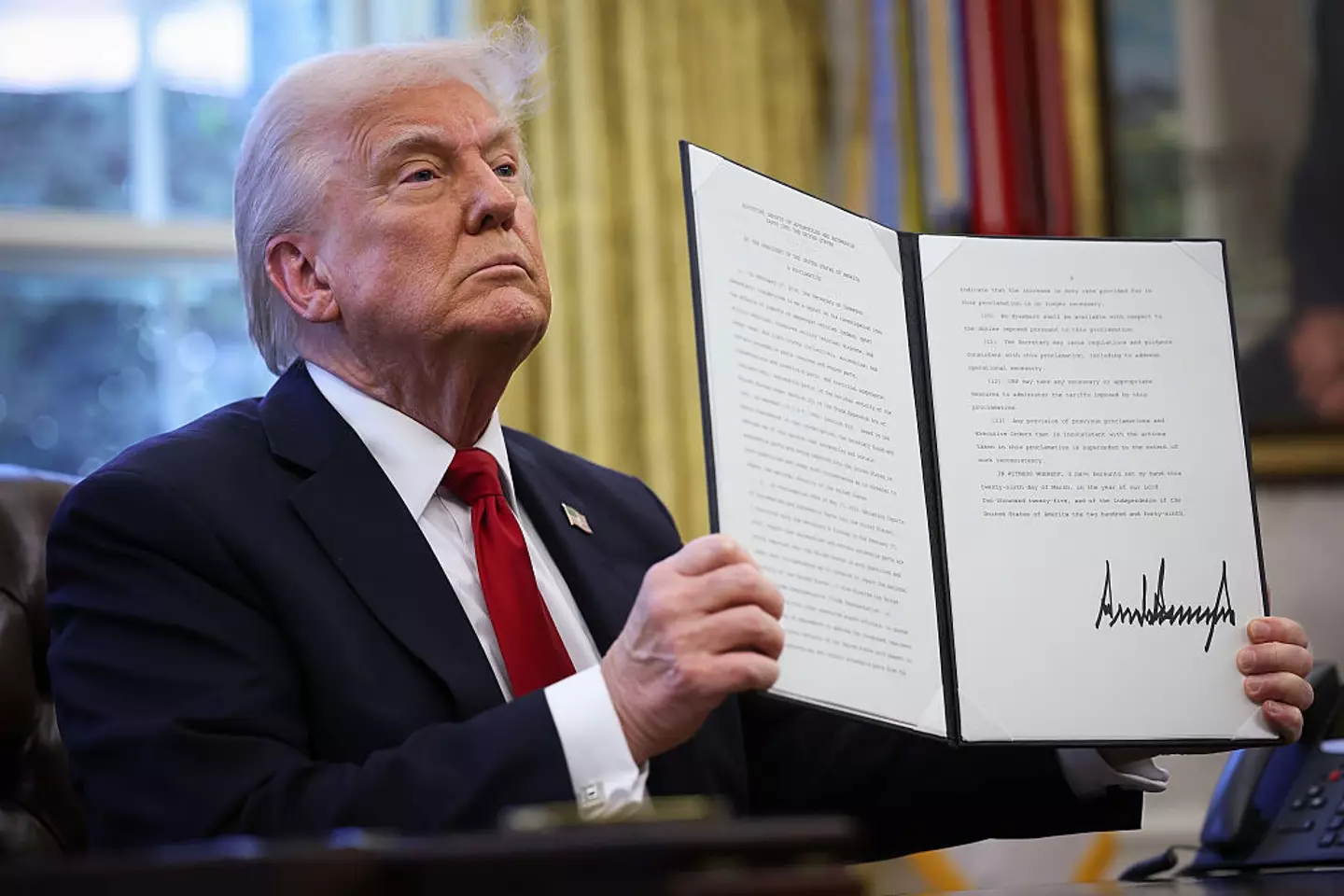 US President Donald Trump is confident on 'getting Greenland' (Win McNamee/Getty Images)