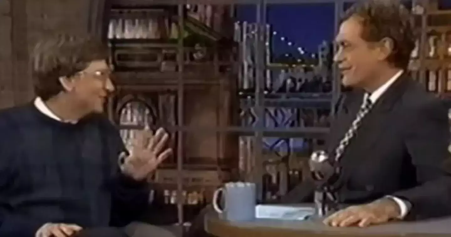 Bill Gates on The Late Show with David Letterman back in 1995 (CBS)
