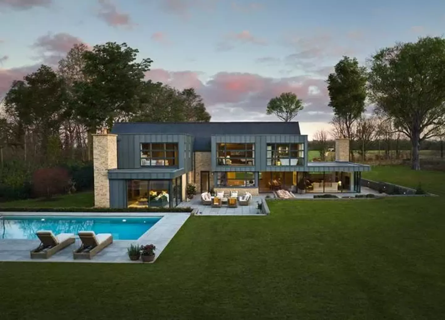 The stunning house is located in the Cotswolds.