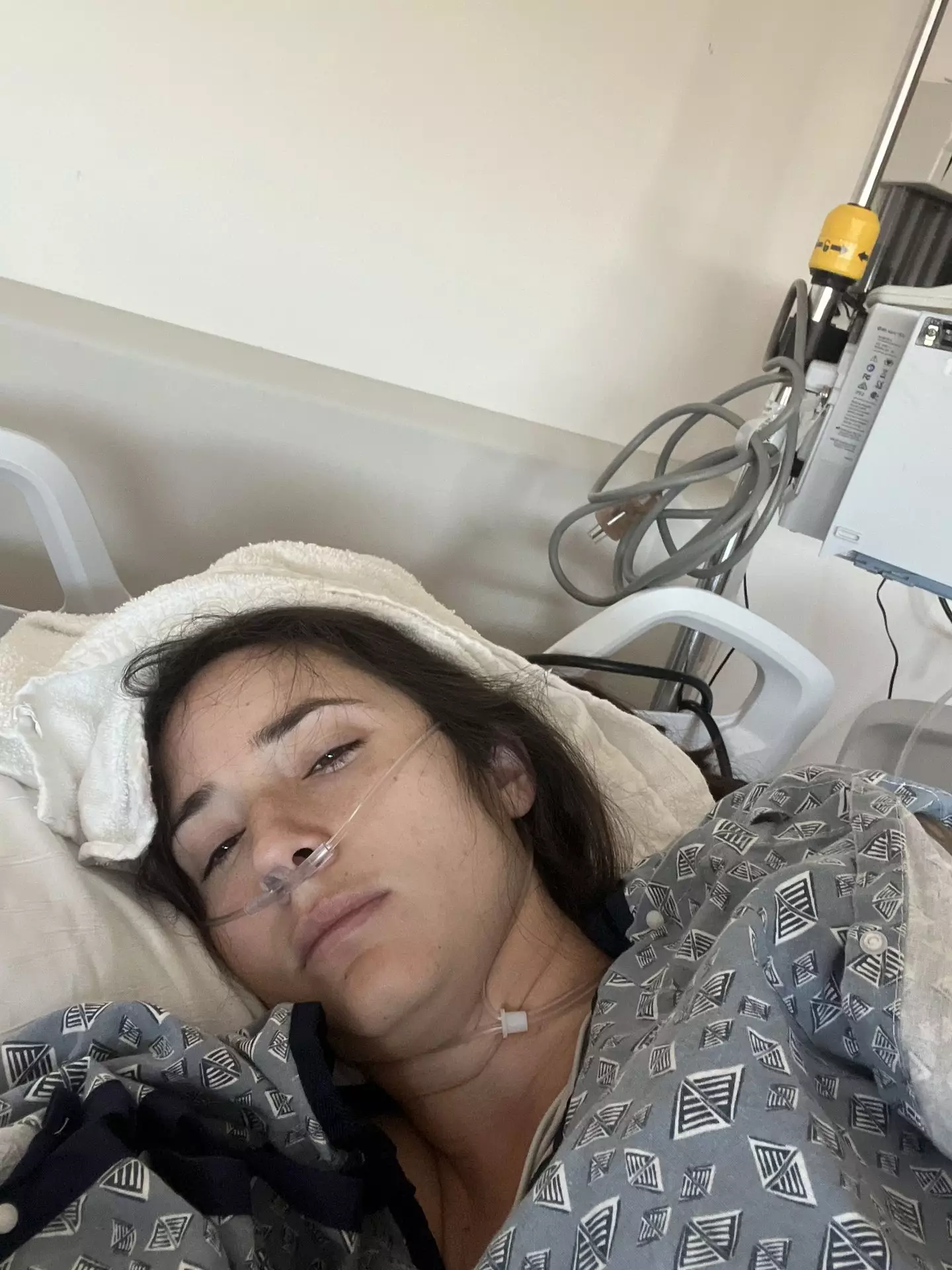 The mum thought her headache was from having to look after two sets of toddler twins (Kennedy News and Media)