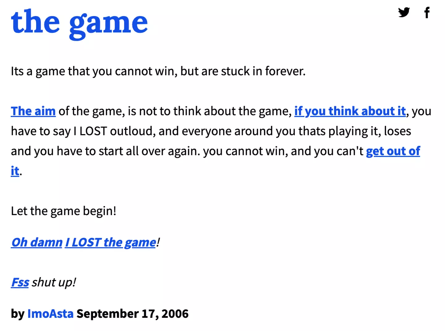 There are a number of entries for the game on Urban Dictionary.
