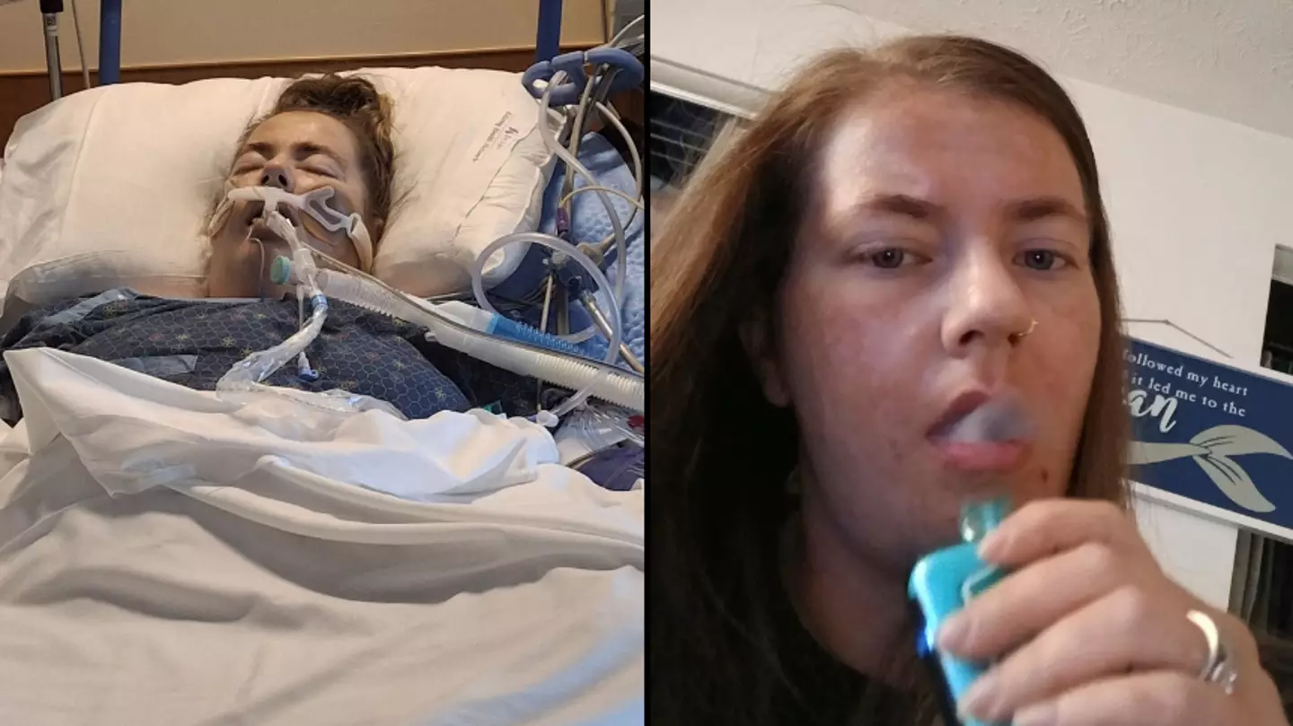 Woman who ‘showered with e-cig’ lucky to be alive after ‘black goo poured out of her’ due to vaping addiction