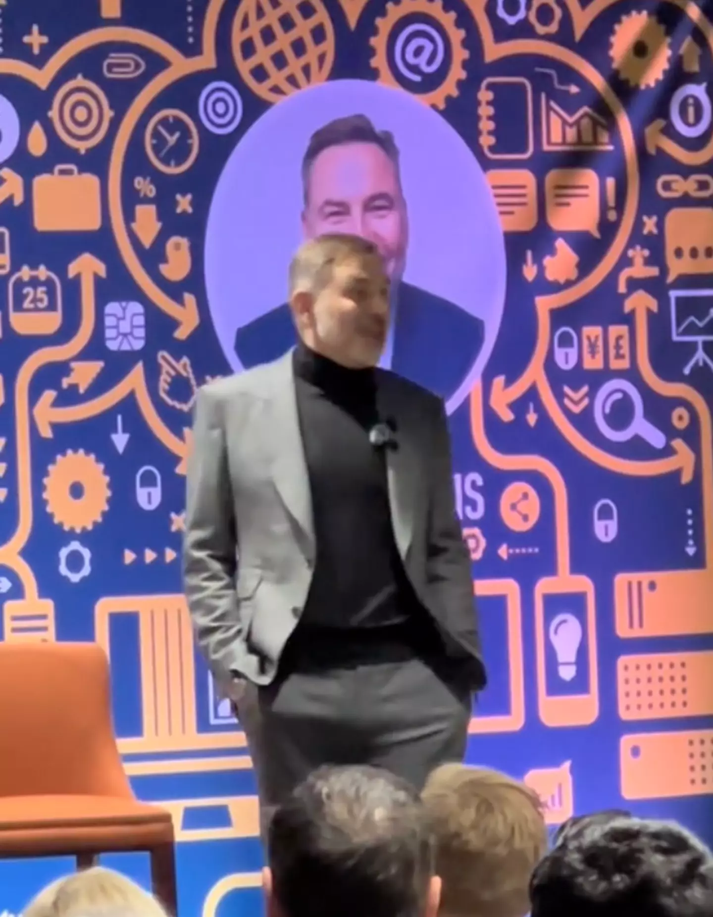 The ex BGT judge joked about how 'you couldn't do that now' (TikTok / techvuze)