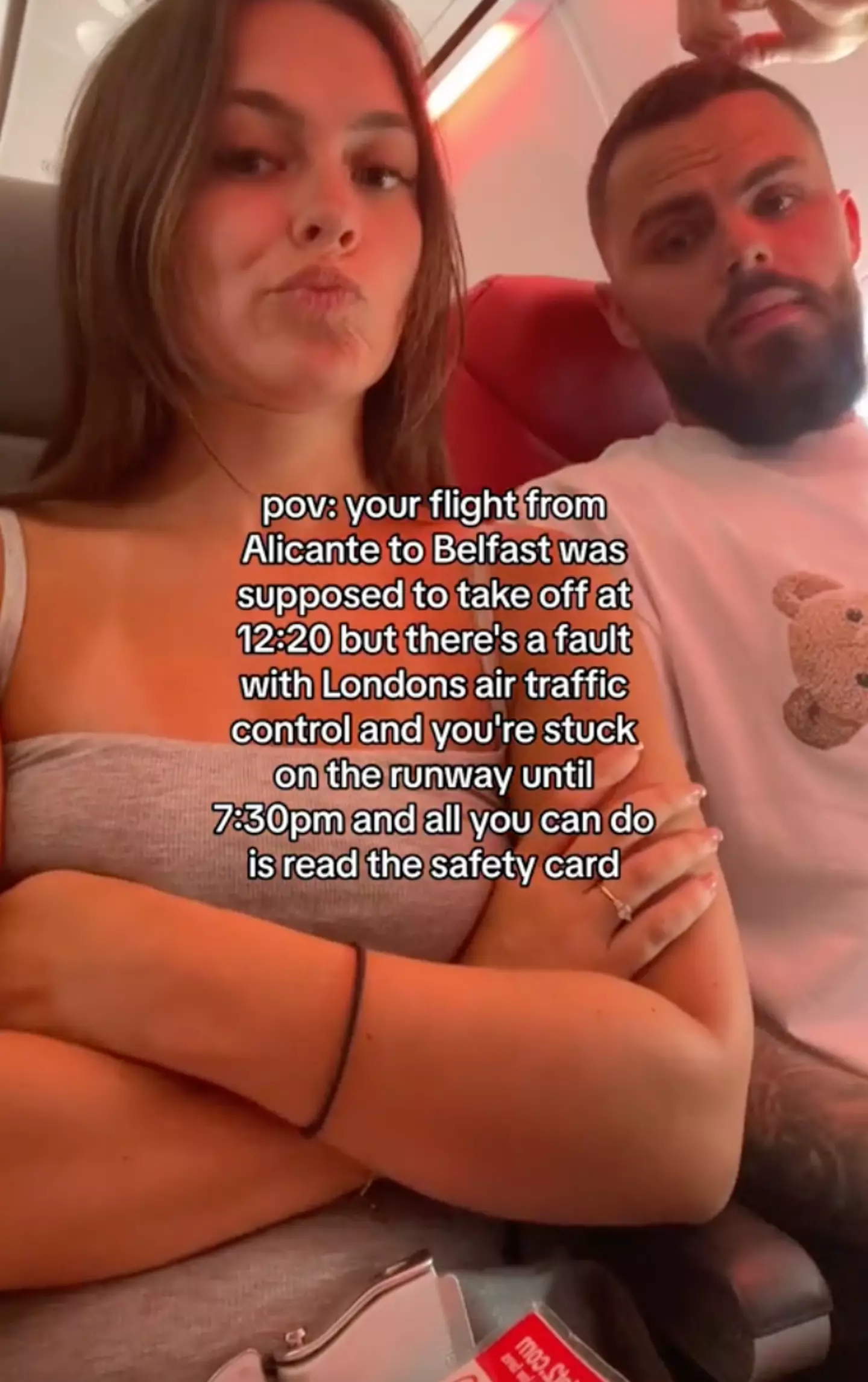 The pair were made to stay on the plane runway for a whole 10 hours.