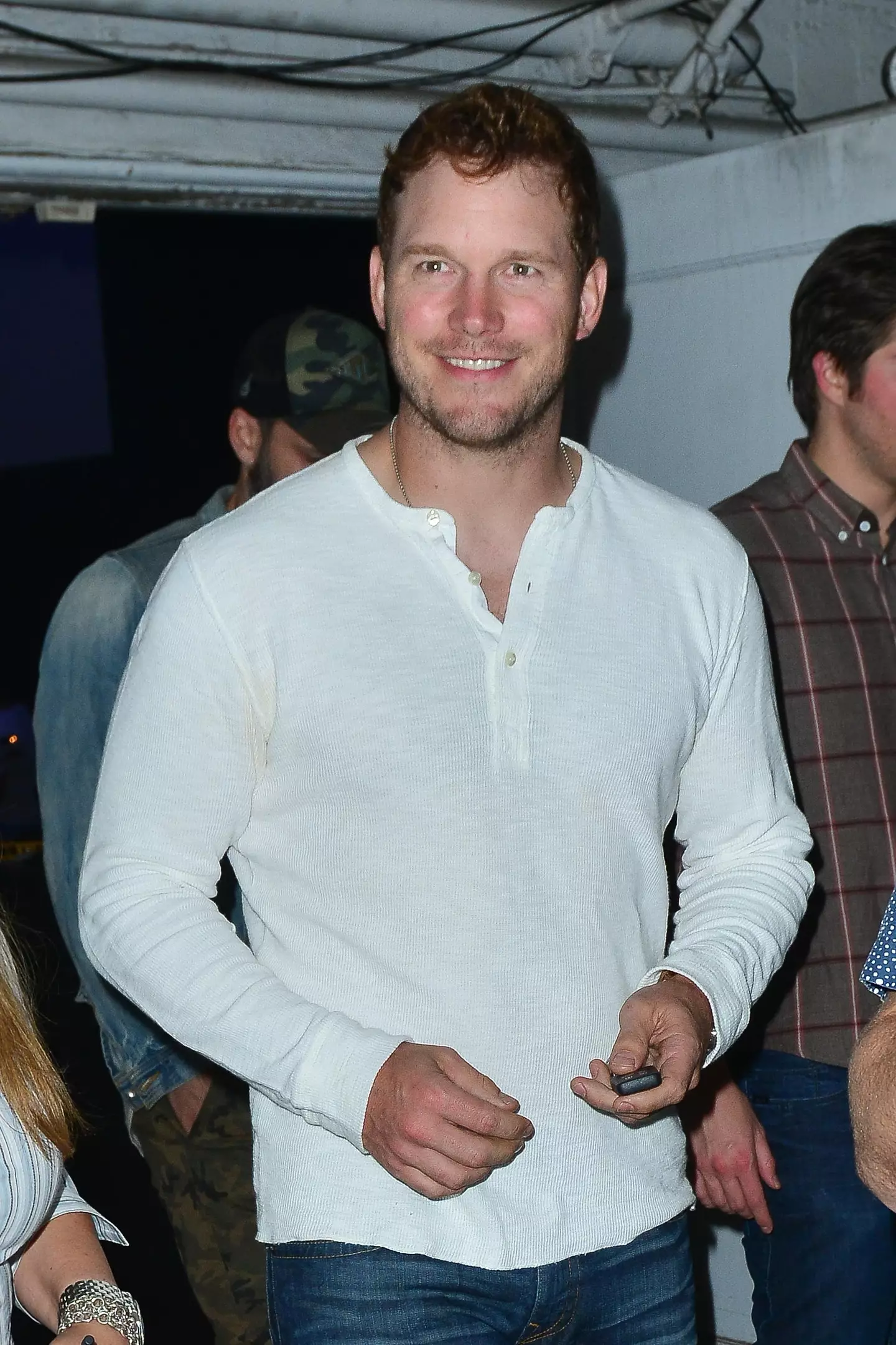 Non-religious Pratt leaving a church service in LA.