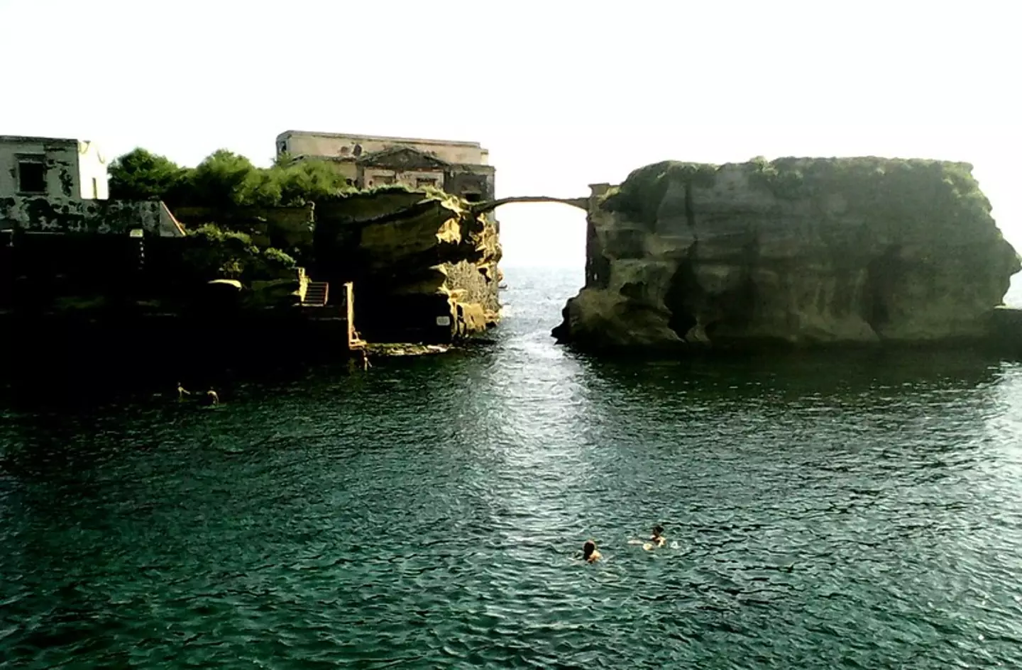 The island sits abandoned.