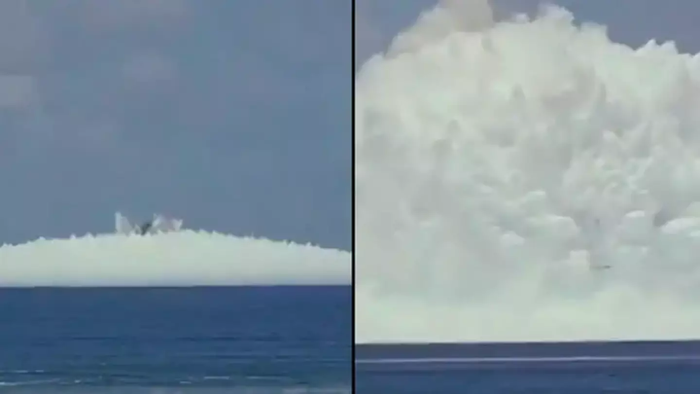 Astonishing video shows nuclear bomb being set off underwater