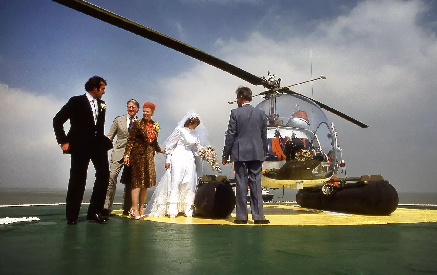 Prince Michael Bates' wedding day at Sealand in 1979.