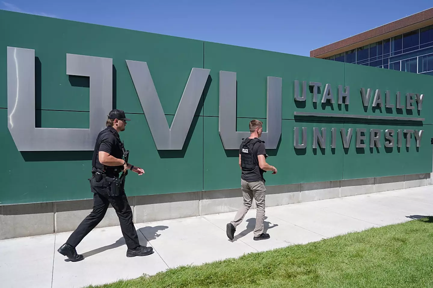 An extensive search is now taking place at the university campus (George Frey/Getty Images)