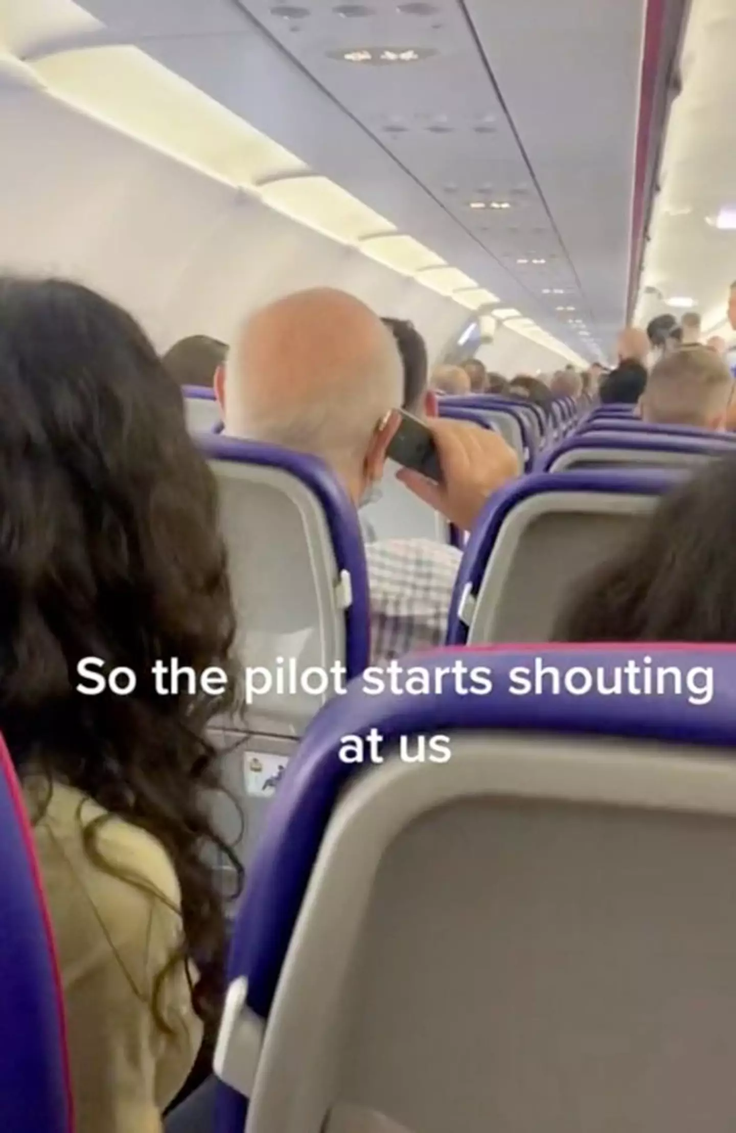 Passengers were stuck on the plane for seven hours.